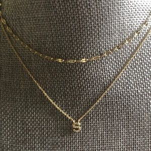 Initial sterling silver necklace